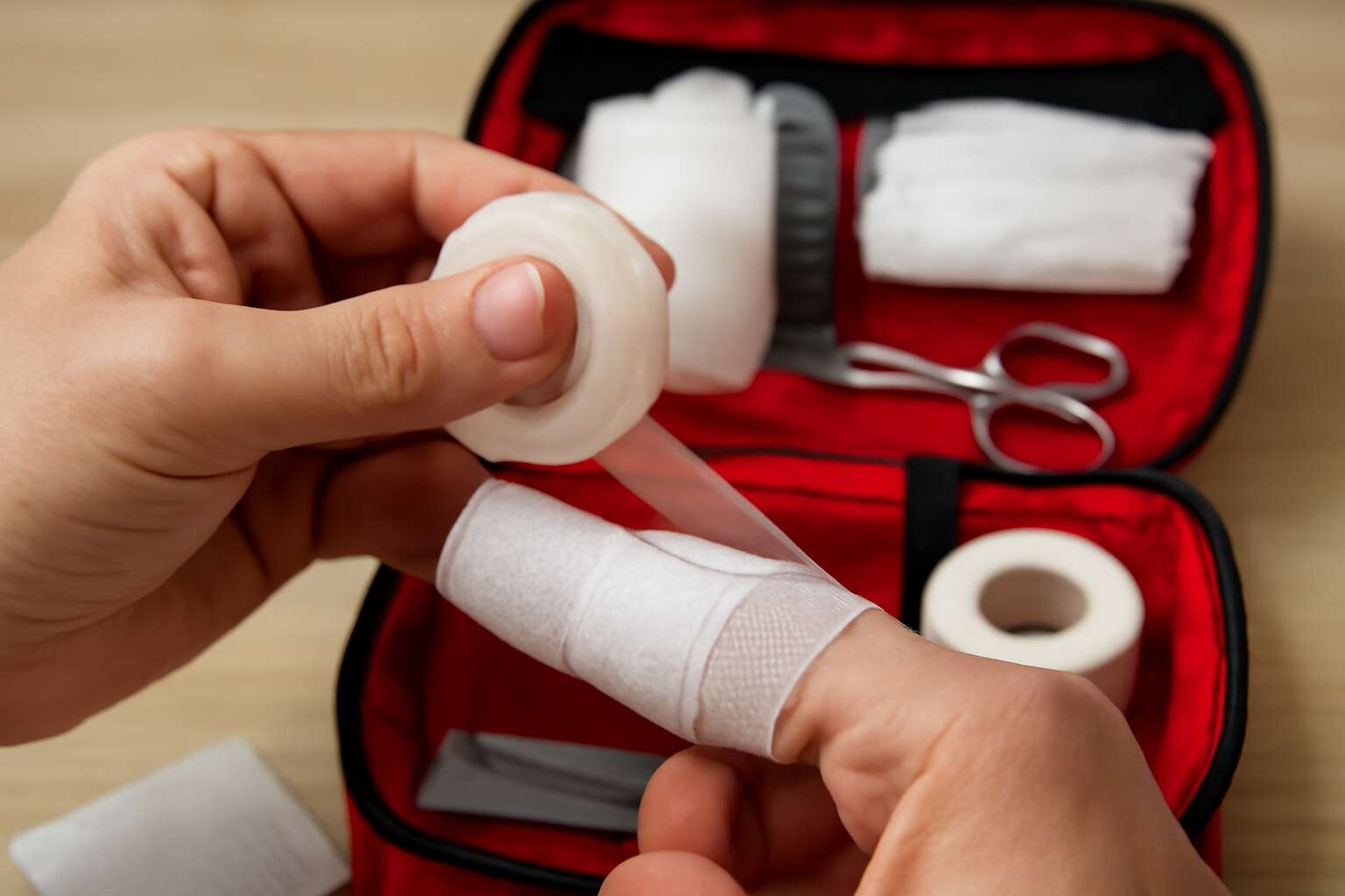 adhesive tape use in first aid kit